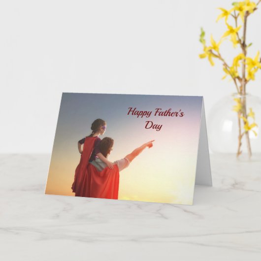 Carte Ma fête des pères de héros (Fleur jaune)