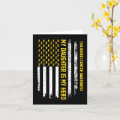 Carte Ma fille est mon héros Sensibilisation au cancer d (Fleur jaune)