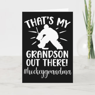 Carte Ma grand-mère de hockey de mon petit-fils joueur d