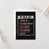 Carte Ma journée idéale Cadeau drôle de menuiserie d'ann (Devant/Arrière en situation)