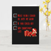 Carte Ma liste de Noël (Fleur jaune)