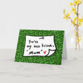 Carte ma maman, mon meilleur ami (Fleur jaune)