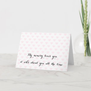Carte Ma Mémoire Aime... Amour Élégant Tu Me Manques Car