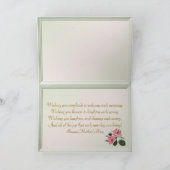 Carte Ma mère avec des roses roses (Intérieur)