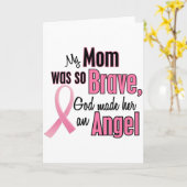 Carte Ma Mère Est Un Ange Cancer Du Sein (Fleur jaune)