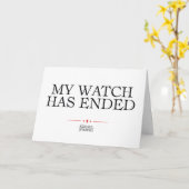 Carte Ma montre s'est terminée (Fleur jaune)