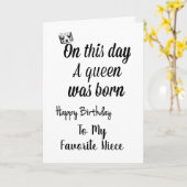 CARTE **MA NIÈNE PRÉFÉRÉE** VOUS ÊTES UNE REINE "ANNIVER (Fleur jaune)