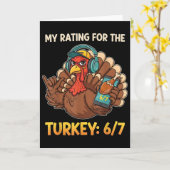 Carte Ma note pour la dinde 6-7 Alpha Gen Meme 67 Tha (Fleur jaune)