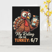 Carte Ma note pour la dinde 6-7 Alpha Gen Meme 67 Tha (Fleur jaune)