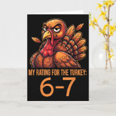 Carte Ma note pour le dindon 6-7 Alpha Gen Meme 67 Tha (Fleur jaune)