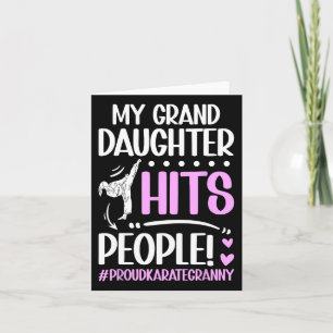 Carte Ma Petite-Fille Atteint Les Gens Fier Karate Grann
