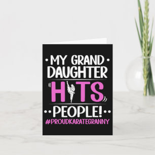 Carte Ma Petite-Fille Atteint Les Gens Fier Karate Grann