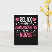 Carte Ma Petite-Fille Est Une Grand-Mère Infirmière D'Un (Fleur jaune)
