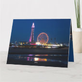 Carte Ma photo Black Pool Central Pier Lights Cushion (Dos)