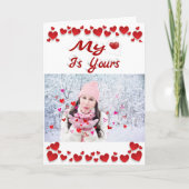 Carte Ma photo de la Saint-Valentin Mon cœur est à vous  (Devant)