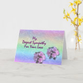 Carte Ma Plus Profonde Sympathie Pour Votre Perte (Fleur jaune)