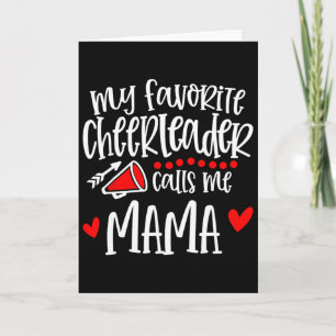 Carte Ma pom-pom girl préférée m'appelle Mama Drôle Chee