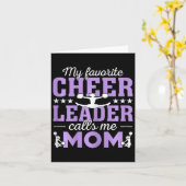 Carte Ma pom-pom girl préférée m'appelle maman cheer mam (Fleur jaune)