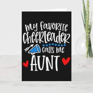 Carte Ma pom-pom girl préférée m'appelle tante Funny Che