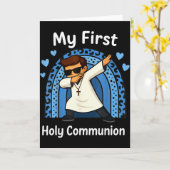 Carte Ma première communion  (Fleur jaune)