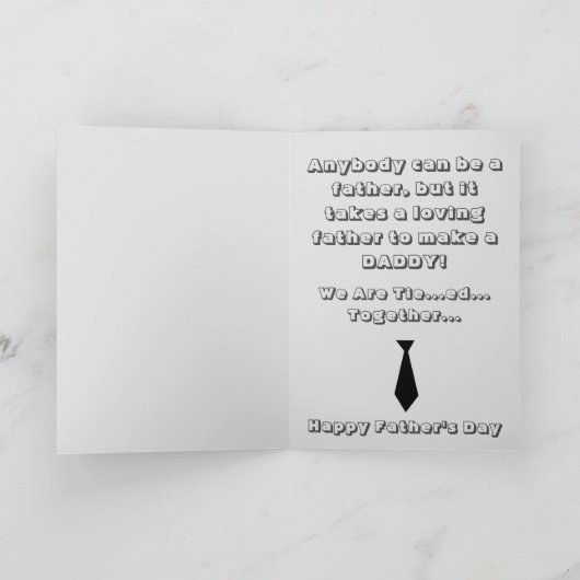 Carte Ma première Cravate de Fête des pères... Ed Up Car (Intérieur)