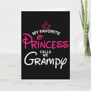 Carte Ma princesse préférée m'appelle Papi fille Père