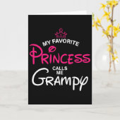 Carte Ma princesse préférée m'appelle Papi fille Père (Fleur jaune)