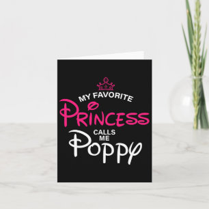 Carte Ma princesse préférée m'appelle Poppy fille Père