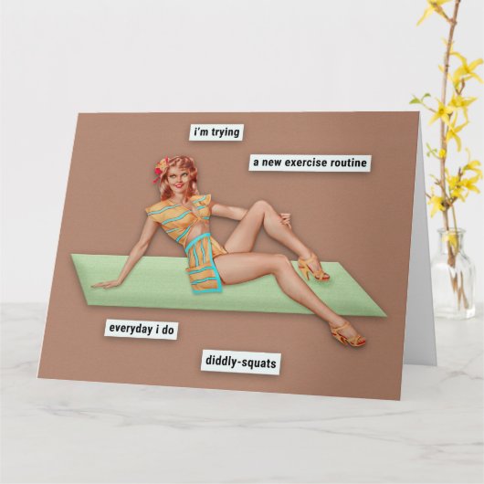 Carte Ma routine d'exercice (Fleur jaune)