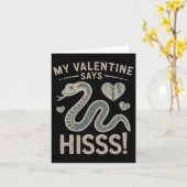 Carte Ma Saint-Valentin Dit Drôle Hisss  (Fleur jaune)