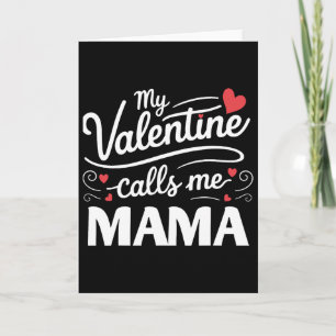 Carte Ma Saint-Valentin m'appelle Maman Rétro Groovy Sai