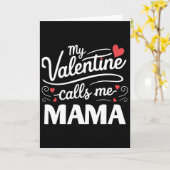 Carte Ma Saint-Valentin m'appelle Maman Rétro Groovy Sai (Fleur jaune)