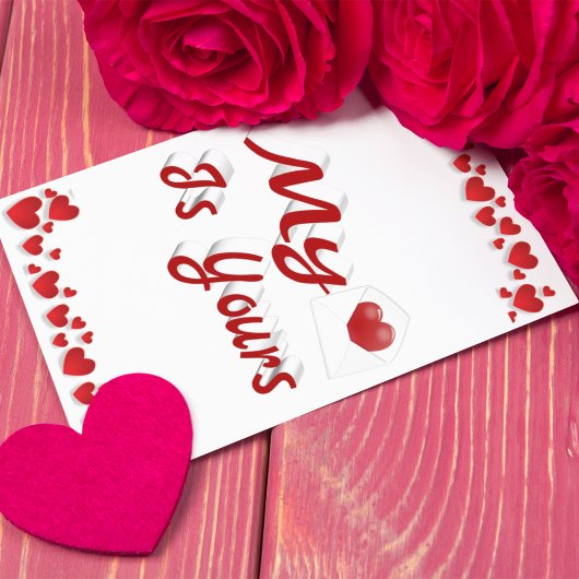 Carte Ma Saint-Valentin Mon Cœur Est À Vous