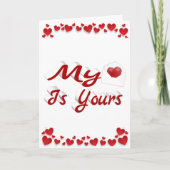 Carte Ma Saint-Valentin Mon Cœur Est À Vous (Devant)