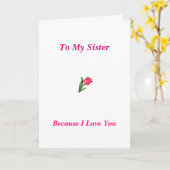 Carte Ma soeur (Fleur jaune)