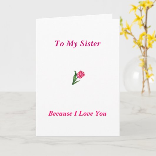 Carte Ma soeur (Fleur jaune)