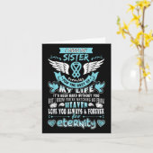 Carte Ma sœur est mon ange gardien manquant le jour du s (Fleur jaune)