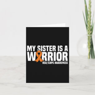 Carte Ma Soeur Est Un Guerrier Orange Ribbon Rsdcrps Con