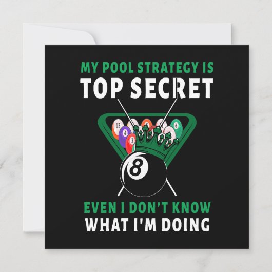 Carte Ma stratégie de billard est même (Devant)