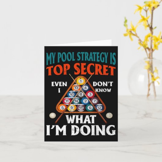 Carte Ma Stratégie De Pool Est Très Secret Même Je Ne Co (Fleur jaune)