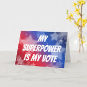 Carte Ma superpuissance est mon vote (Fleur jaune)
