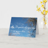 Carte Ma sympathie la plus profonde pour votre perte (Fleur jaune)