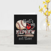 Carte Ma tante de baseball Mon neveu là-bas Tante Tante  (Fleur jaune)