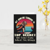 Carte Ma Technique De Bowling Est Top Secret Funny Bowli (Fleur jaune)