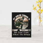 Carte Ma Technique De Bowling Est Top Secret Funny Bowli (Fleur jaune)