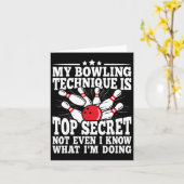 Carte Ma Technique De Bowling Est Top Secret Funny Bowli (Fleur jaune)