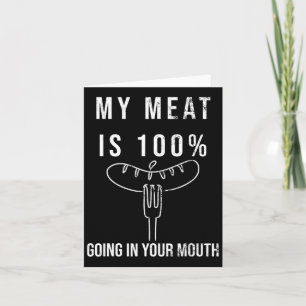 Carte Ma Viande Est 100% Va Dans Votre Bouche Drôle Bbq 