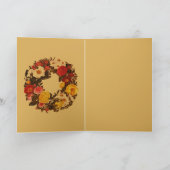 Carte Mabon Automne Equinox Wreath on Fall Gold (Intérieur)