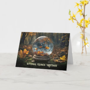 Carte Mabon Équinoxe d'Automne avec Boule de Cristal