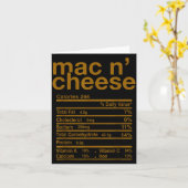 Carte Mac And Cheese Nutrition Facts Funny Thanksgiving  (Fleur jaune)